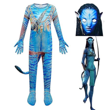 Avatar Cosplay Kostymer Mask För Barn Alien Suit Pojke Tjej Avatar 2 The Way Of Water Halloween Och Maskeradfest Barndräkt Jst.