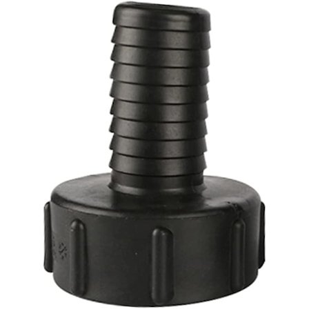 Säiliöletkun sovitin 60mm tuonti karkea kierre 32mm puutarhaletkuun