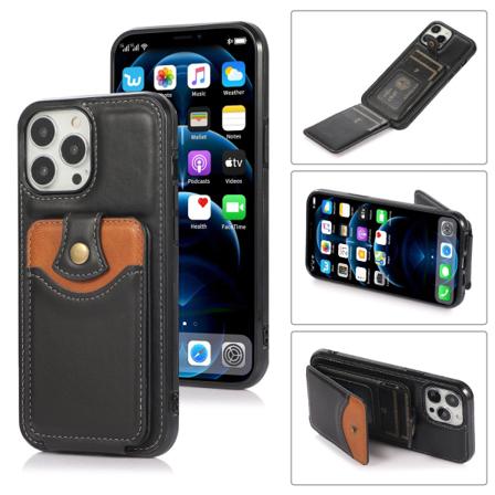 iPhone 14 Pro - Deksel med kortholder Svart