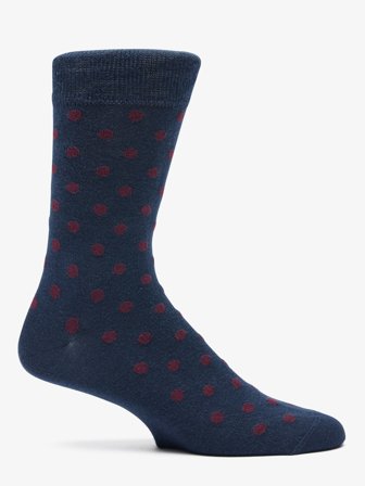John Henric Men's Navy & Burgundy Socks Murcia Size Onesize
