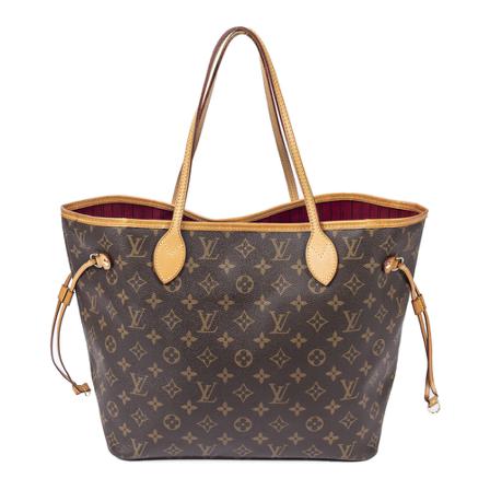 Louis Vuitton Vintage, Pre-owned Neverfull MM Monogram Bag Bruin, Dames, Maat:ONE Size,Canvas