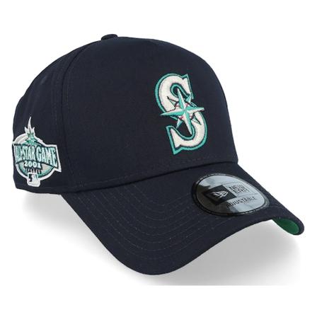 New Era - MLB Blå adjustable Caps - Seattle Mariners World Series Patch 9FORTY Navy A-Frame Adjustable @ Hatstore