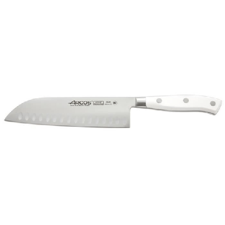 Smidd Santoku kniv honeycomb blad 18cm Riviera White Arcos - Rostfritt stål - Skär