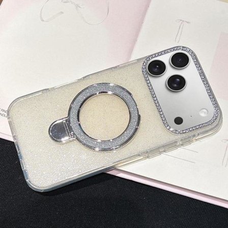 iPhone 17 Pro Skal med Gradient Glitter Diamanter och MagSafe