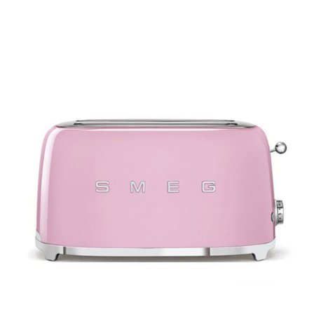Smeg TSF02PKEU rosa brödrost med 4 fack - SMEG - 2 fack - 1500 Watt - 6 bryningsnivåer