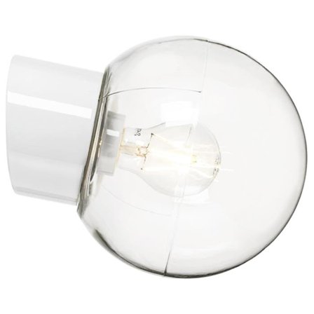 Ifö Electric 6045-510-10 Väggarmatur klar, sned, IP54 Vit, Belysning