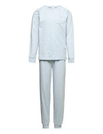 Pyjamas L/S T Pyjamas Set Blå Müsli By Green Cotton