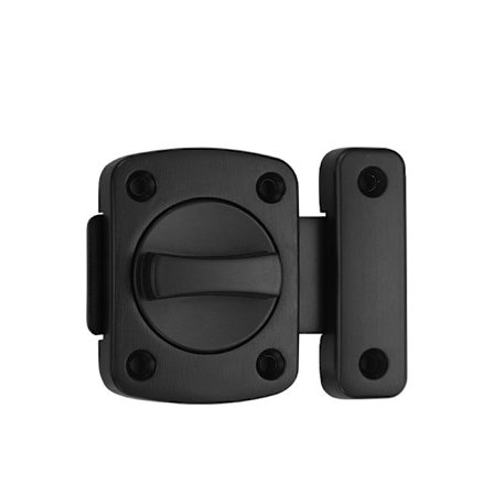 1 stk. (Sort, 55 mm), Litensh Lås Badeværelsesdørlås Skab Vindue Drejelås Sikkerhedslås og Toiletlås Børstet Rustfrit Stål Lås