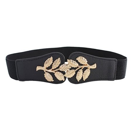 #Sort Elastisk Snøre-Kjolebælte Kvinders Bælte#