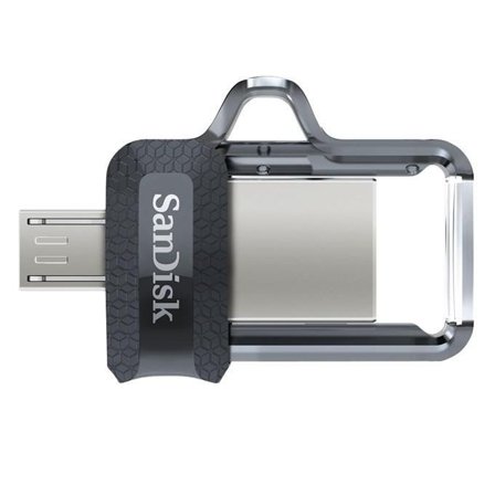 SanDisk Ultra Dual - USB-flashstasjon - 128 GB - USB 3.0 / micro USB