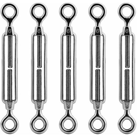 Kabelstrammer med krog og øje - Fremstillet af 304 rustfrit stål, M6 strammer.