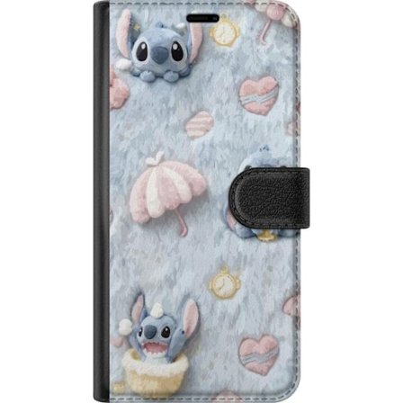 Yhteensopiva Lompakkokotelo Motorola Edge 40 Pro Pisto kuvioita sydämillä, sateenvarjoilla ja pastellin värisellä pehmeällä taustalla