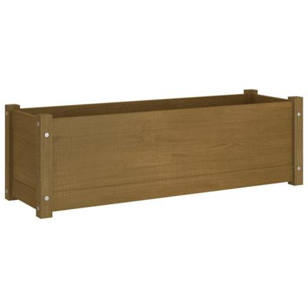 Vidaxl Odlingslåda Honungsbrun 100x31x31 Cm Massiv Furu Brun