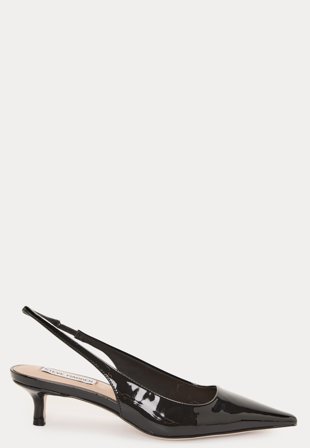Steve Madden - Kari Slingback - Black Patent - Kläder - - Bubbleroom