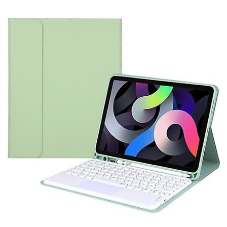 Rund tangentbordfodral Bluetooth-tangentbordfodral Kompatibelt med 2020 ipad air 4/10.9 tangentbord (grön)
