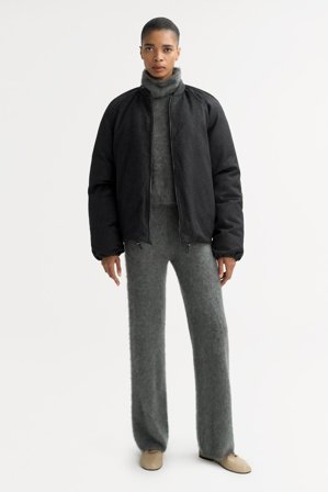 Soft Goat - Padded bomber jacket - Cashmere jacket - XS - Charcoal
