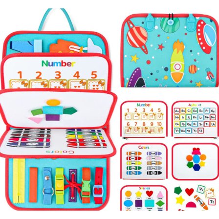 Sysselsättningsspel för barn 1 2 3 4 år, 4 lager Montes