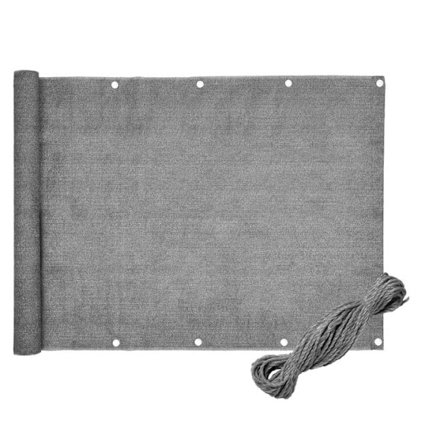 Balkonskærm Grå 1x5M PE