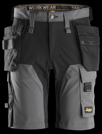 Snickers Workwear 6175 Fullstretchshorts grå/svart 48, Kläder