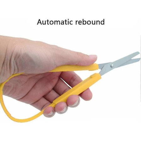 Løkke Saks til Børn, Farverig Løkke Saks, Farverig Selvåbnende Adaptiv Klippe Saks