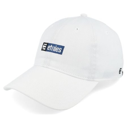 Etnies - Vit unconstructed Keps - New Box Strapback White/Black Dad Cap @ Hatstore
