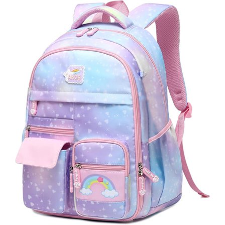 Pige Rygsæk, Regnbue Bogtaske Grundskole Taske Prinsesse Gi