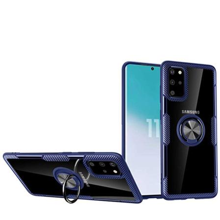 Samsung Galaxy S20 Plus - Huomaavainen kansi sormustelineellä Blå