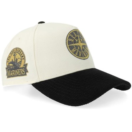 New Era - MLB Vit adjustable Keps - Hatstore Exclusive x Seattle Mariners 9FORTY 30th Chrome/Black Corduroy A-frame Adjustable @ Hatstore