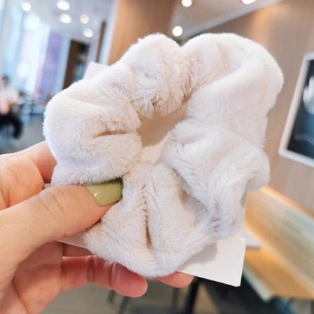 Pehmo Hius Scrunchies Hiuspanta Elastinen Lovely Hiusnauhat Pehmeä hiusystävällinen poninhäntäpidike tytöille Beige