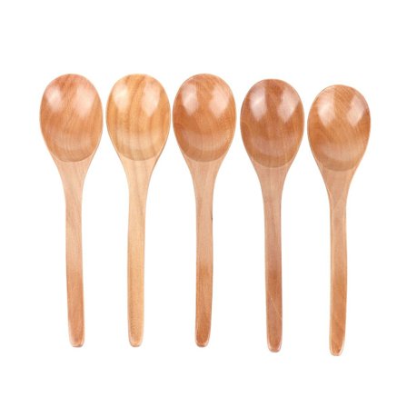 5-delt treskje i tre med buet håndtak, allsidig KLB