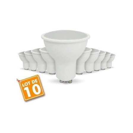 10 kpl GU10 7W LED-lamppuja (vastaa 75W) 4000K luonnonvalkoinen