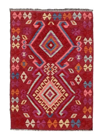 Handgeweven Kelim Afghan Old Style Vloerkleed 100X145