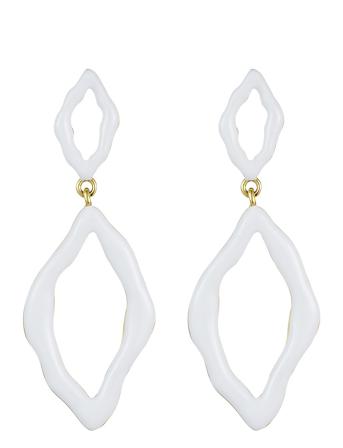 Roxy Eanmel Earring Green/Gold Øredobber Smykker Hvit Bud To Rose*Betinget Tilbud