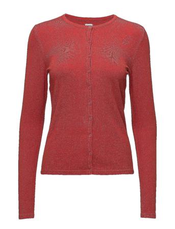 A8661, Milasz R-Neck Cardigan Strikkegenser Cardigan Rød Saint Tropez