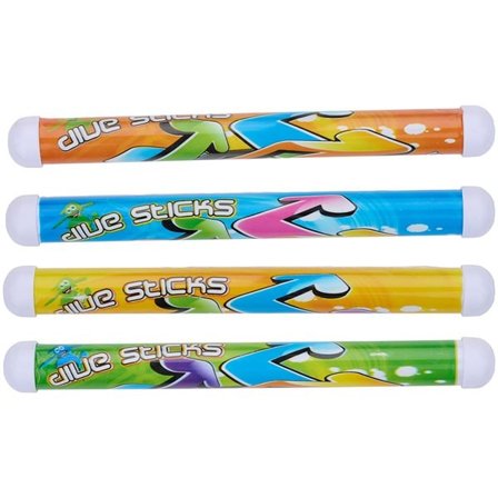 Dykkerpinde 4-pak, farverige, 21 cm lange