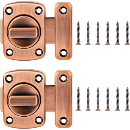 Dørhåndtak Sikkerhets Rotasjonsdør Håndtak Lås Sink Legering Dør Revolusjonsdør Lås med Skruer for Baderomsdør Skapdør 2 Stykker