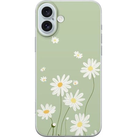 Kompatibelt Mobilskal till Apple Apple iPhone 16 Plus Prästkragar – blommigt mönster i svensk sommarstil