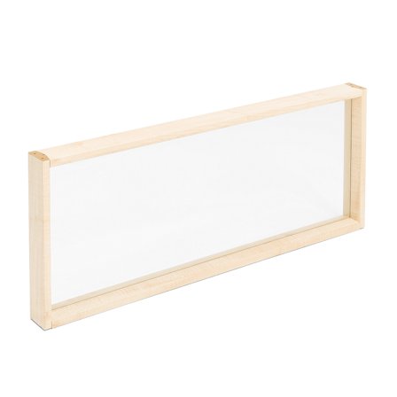 Aufbauelement für Trenner DUO, gerade, Glas/Birke