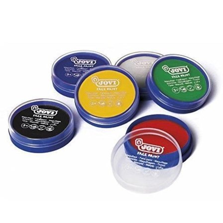 Ansiktsfärg - JOVI - Förpackning med 6 burkar - 8 ML - Blandade färger - Hypoallergenisk