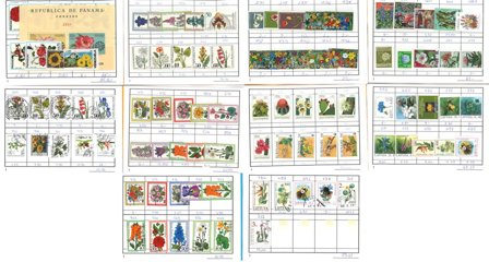 Blomster - Dubletpakke med ufyldte udvalgshæfter - Postfrisk og/eller stemplet