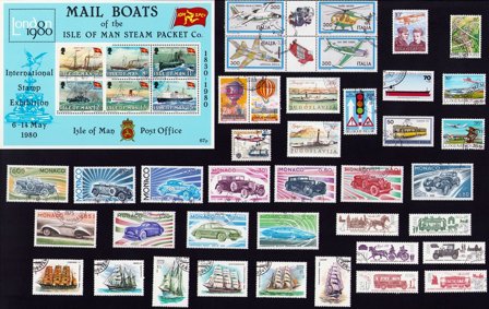 Trafik/Transport - Frimærkepakke - Stemplet