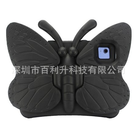 Stilfuldt etui til iPad Pro 9.7/ 9.7 2017/2018 Sort Stativ Sommerfugl Tegneserie