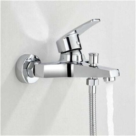 Badkarsblandare Krom Mässing Bad Duschblandare med Handdusch