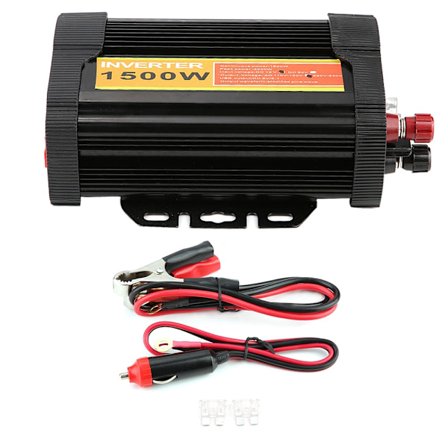 12V DC till 110V AC 1500W Bilströmstransformator Inverter Konverterare Bil Laddning
