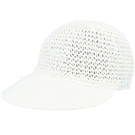 Seeberger - Vit Keps - "Paper Cap White Crochet " @ Hatstore