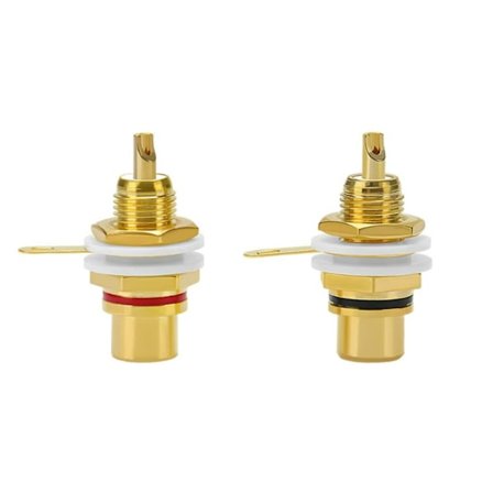 10 stk RCA-terminaler, gullbelagte kobber RCA-terminaler, RCA DXGHC