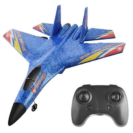 (Blå) HW28 (SU27) RC Fly for Barn 2.4GHz 2.5 Kanal Fjernstyrt Fly EPP Skum RC Seilfly - Blå