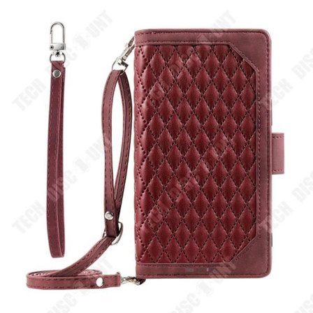 Läderfodral - TD - iPhone 12 - Flera kort - Stötresistent - Dragkedja