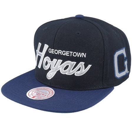 Mitchell & Ness - College Svart snapback Caps - Georgetown Hoyas Team Script 2.0 Black Snapback @ Hatstore