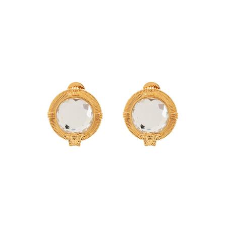 Versace, Earrings with glossy crystals Geel, Dames, Maat:ONE Size